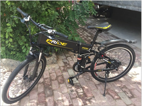 Pride 26" Folding 350W Electric Bicycle 21 Speed Snow & Mountain Bike Tuff Genius Pride 26" Folding 350W Electric Bicycle 21 Speed Snow & Mountain Bike Tuff Genius