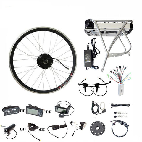 250W 350W or 500W Electric Bike Motor Kit with 36V 48V Rear Rack Battery